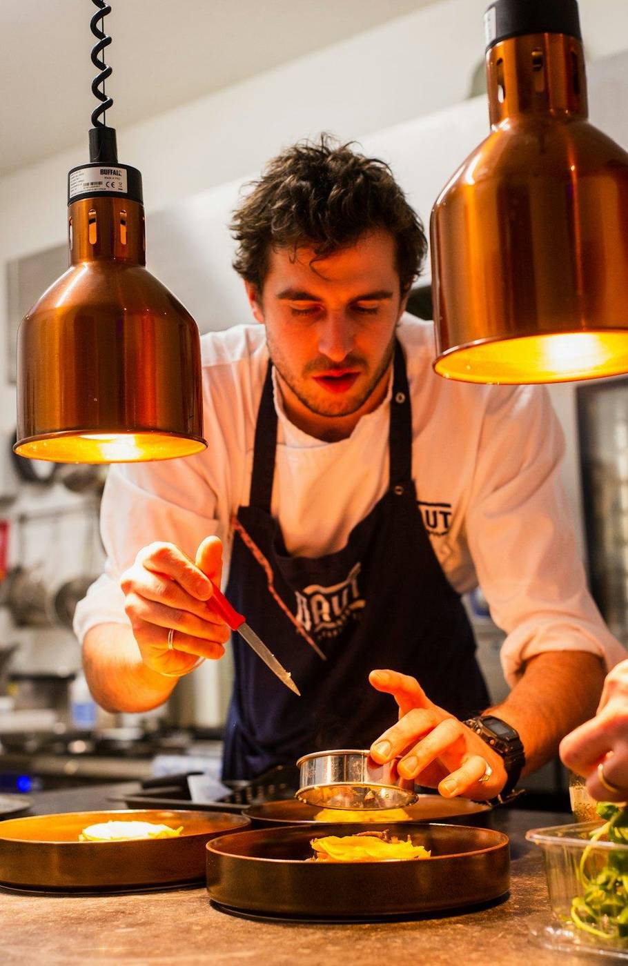 Chef at the open kitchen