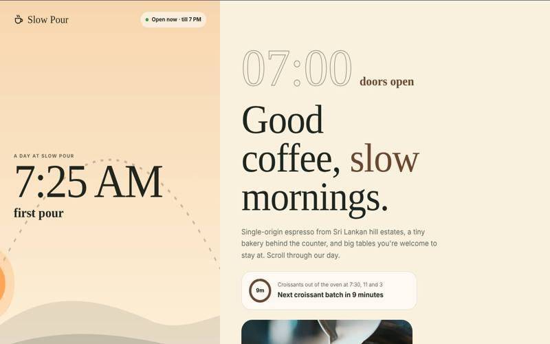 Preview of the Slow Pour design